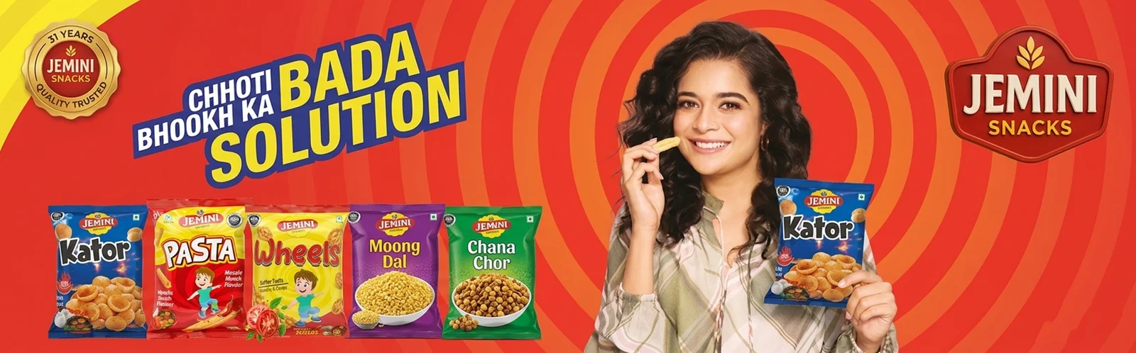 Jemini Snacks - Chhoti Bhookh Ka Bada Solution